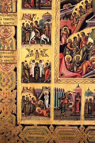  - Les grandes fêtes et scènes des Evangiles - Icône russe, école de Moscou